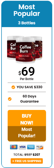 coffee burn 3 bottles price